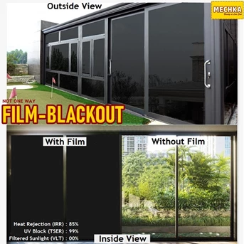 FILM-BLACKOUT Glass Sheet Pelapis Kaca Film One Way