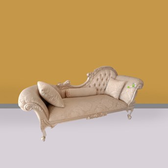 Sofa Linen Motif Ukir Bunga Kerajinan Kayu