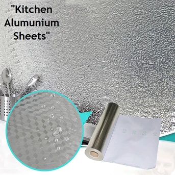 ft015 - alumunium sheets bertekstur pelapis dapur / kitchen set-5