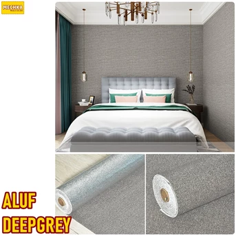 aluf-deepgrey - pet foam alumunium 3d sheet pelapis dinding