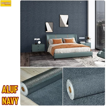 aluf-navy - pet foam alumunium 3d sheet pelapis dinding