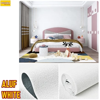 ALUF-WHITE - PET Foam Alumunium 3D Sheet Pelapis Dinding