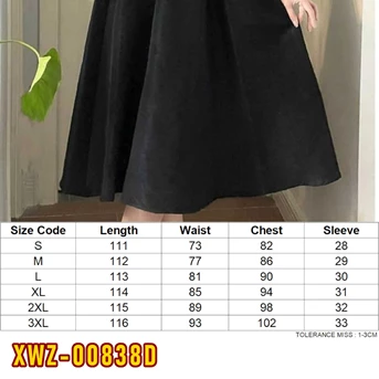 xwz-00838d dress wanita / pakaian / terusan perempuan / cewe / cewek-1