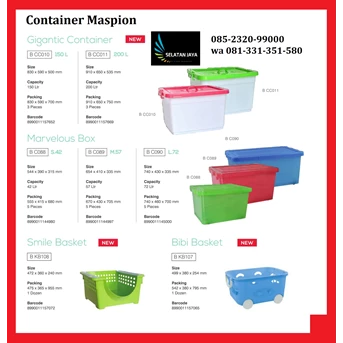 Box container marvelous 72 liter merk Maspion BC090
