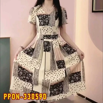 ppon-33059d dress wanita / pakaian / terusan / gaun perempuan / cewek