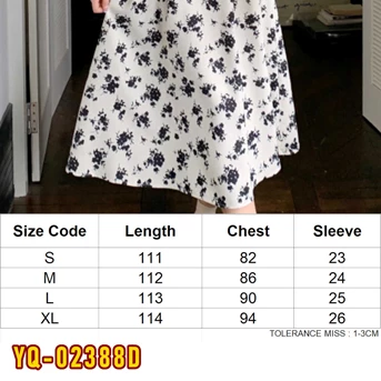 yq-02388d dress wanita / pakaian / terusan / gaun perempuan / cewek-1
