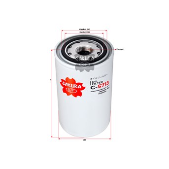 SAKURA C-5713 C5713 C 5713 OIL FILTER 4897898 87803261 504033399