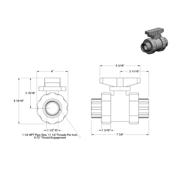 cpvc double-union on/off valve - fitting pvc-2