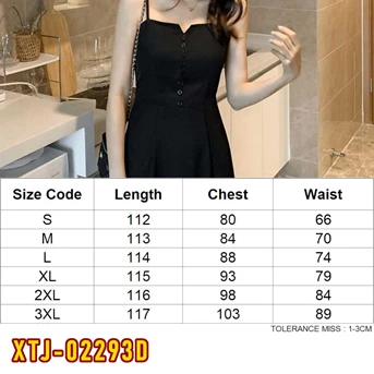 xtj-02293d dress wanita / pakaian / terusan / gaun perempuan / cewe /-1