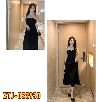 xtj-02293d dress wanita / pakaian / terusan / gaun perempuan / cewe /