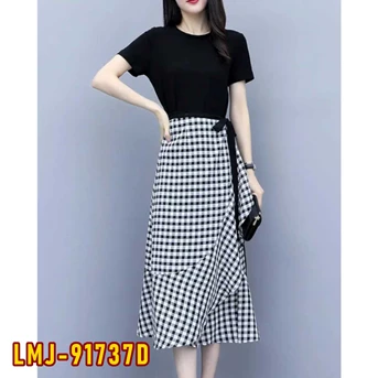 LMJ-91737D Dress Wanita / Pakaian / Terusan / Gaun Perempuan / Cewe /