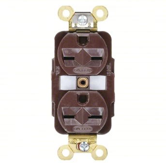 receptacle, duplex, 15a, 6-15r, 250v, brown - connectors-3