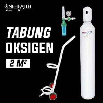 Onehealth Tabung Oksigen 2M3 + Troly + Regulator KP907B