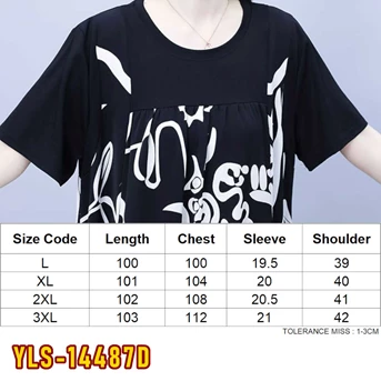 yls-14487d dress wanita / pakaian / terusan / gaun perempuan / cewek-1
