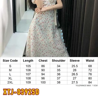 xtj-03925d dress wanita / pakaian / terusan / gaun perempuan / cewek-1