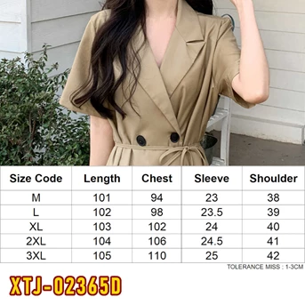 xtj-02365d dress wanita / pakaian / terusan / gaun perempuan / cewek-1