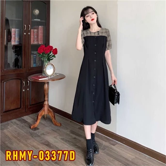rhmy-03377d dress wanita / pakaian / terusan / gaun perempuan / cewek-2