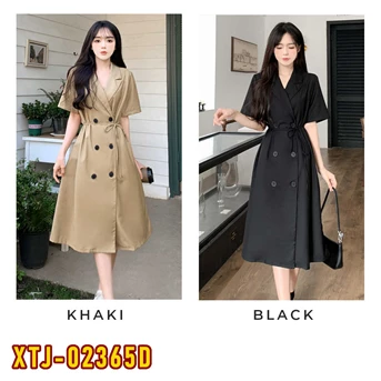 XTJ-02365D Dress Wanita / Pakaian / Terusan / Gaun Perempuan / Cewek
