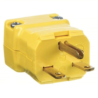 straight blade plug: 6-15p, 15a, 250v ac, yellow 2 poles - connectors-3