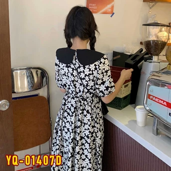 yq-01407d dress wanita / pakaian / terusan / gaun perempuan / cewe-3