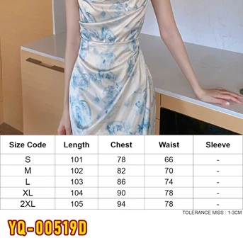 yq-00519d dress wanita / pakaian / terusan / gaun perempuan / cewe-1