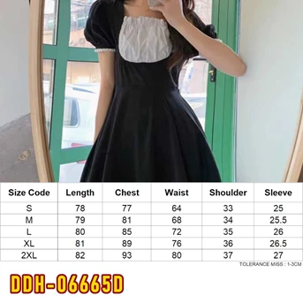 ddh-06665d dress wanita / pakaian / terusan / gaun perempuan / cewek-5