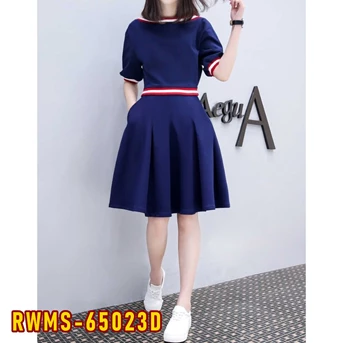 rwms-65023d dress wanita / pakaian / terusan / gaun perempuan / cewek-5