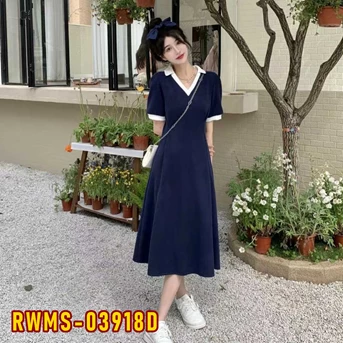 RWMS-03918D Dress Wanita / Pakaian / Terusan / Gaun Perempuan / Cewek