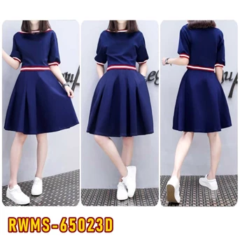 rwms-65023d dress wanita / pakaian / terusan / gaun perempuan / cewek-2