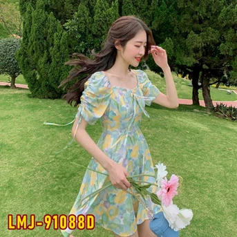 lmj-91088d dress wanita / pakaian / terusan / gaun perempuan / cewek