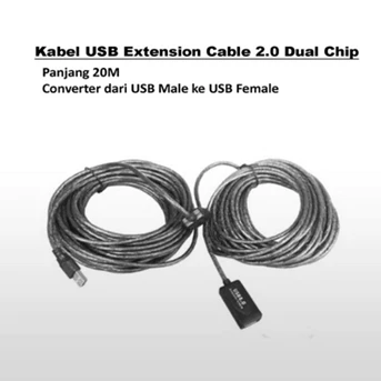 Aksesoris Kabel Tenveo Extension USB 2.0 :20 M