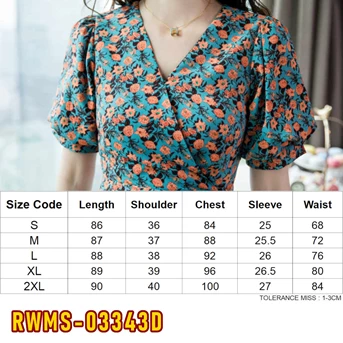 rwms-03343d dress wanita / pakaian / terusan / gaun perempuan / cewe-1