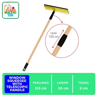WINDOW SQUEEGEE WITH TELESCOPIC HANDLE REFILL