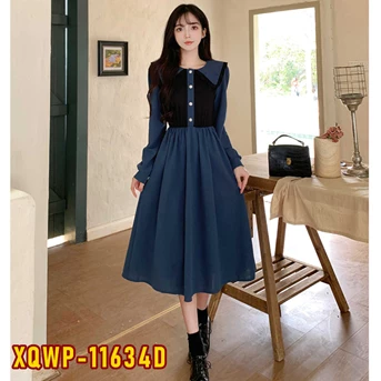 xqwp-11634d ﻿dress wanita / pakaian / terusan / gaun perempuan / cewe-5