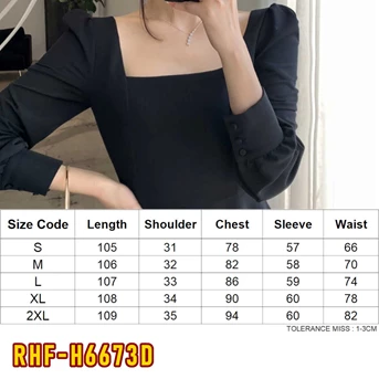 rhf-h6673d ﻿dress wanita / pakaian / terusan / gaun perempuan / cewek-1