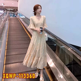 XQWP-11336D Dress Wanita / Pakaian / Terusan / Gaun Perempuan / Cewe