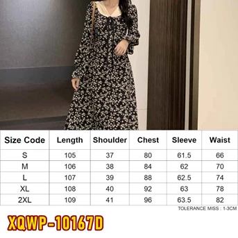 xqwp-10167d dress wanita / pakaian / terusan / gaun perempuan / cewek-1
