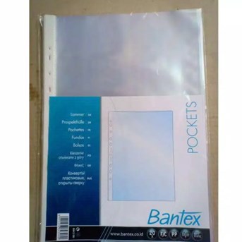 Pocket Plastik Sheet Uk. F4 Bantex (Isi 20)