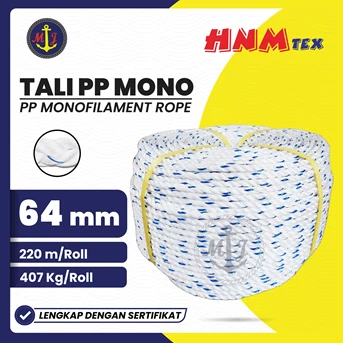 tali pp monofilament // tali kapal putih strip biru tambang-5