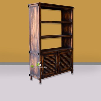 Lemari Display Brown Nature Kerajinan Kayu