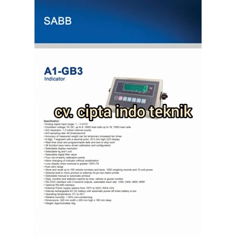 indikator timbangan a1gb3 merk sabb - cv. cipta indo teknik-1