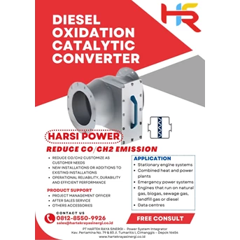 Diesel oxidation catalytic converter / DOC Genset (Reduce CO Emission)