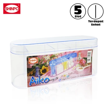 SHINPO Kotak Serbaguna Plastik 5 Sekat Aiko Beuty Case SPO-SIP-205