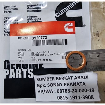 CUMMINS 3920773 3900216 SEALING WASHER
