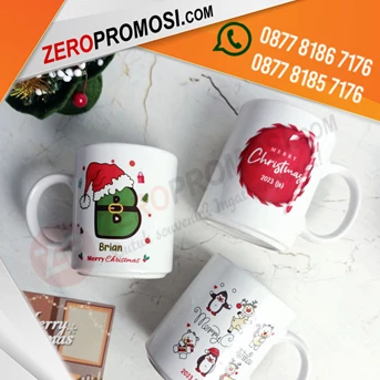 gelas natal santa kado souvenir mug merry christmas-1