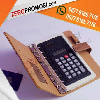 buku agenda memo promosi binder planner kulit kalkulator-1
