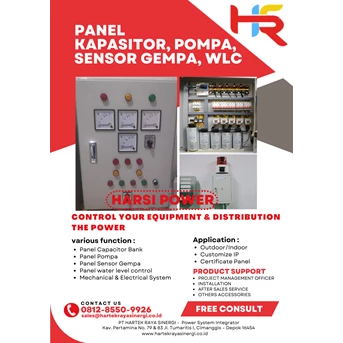 Panel Kapasitor, Pompa, Sensor Gempa, WLC