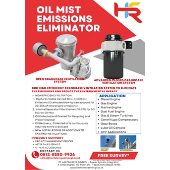 oil mist emission eliminator closed/open crankcase ventilation system