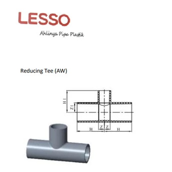 REDUCING TEE AW LESSO 3/4 x 1/2 - 1 1/4 x 1 Inch
