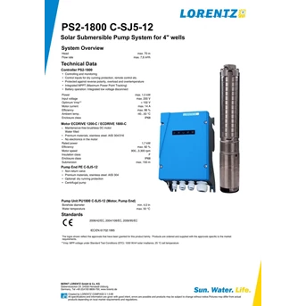 pompa air distributor pompa air tenaga surya lorentz ps 1800 c-sj5-12-1
